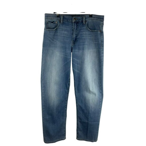 Lucky Brand 329 Classic Straight Jeans Men 33 x30 Blue Medium Wash Denim Stretch - Picture 1 of 10